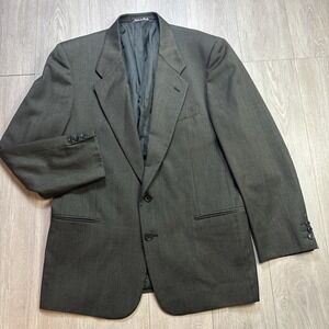Valentino Men's Blazer Dark Olive Green 42R 2 Button Sport Coat Jacket Italy